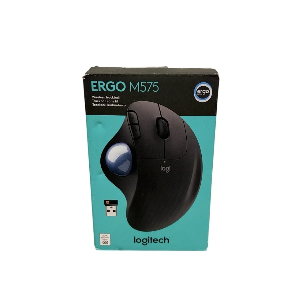Logitech Ergo M575 Wireless Trackball Mouse Bluetooth USB‎ Black 910-005869